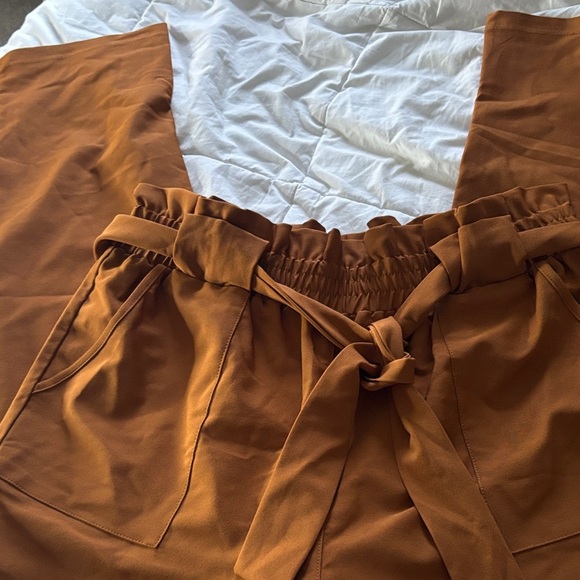 Grace Karin Tan Paperbag Waist Pants - Picture 5 of 7